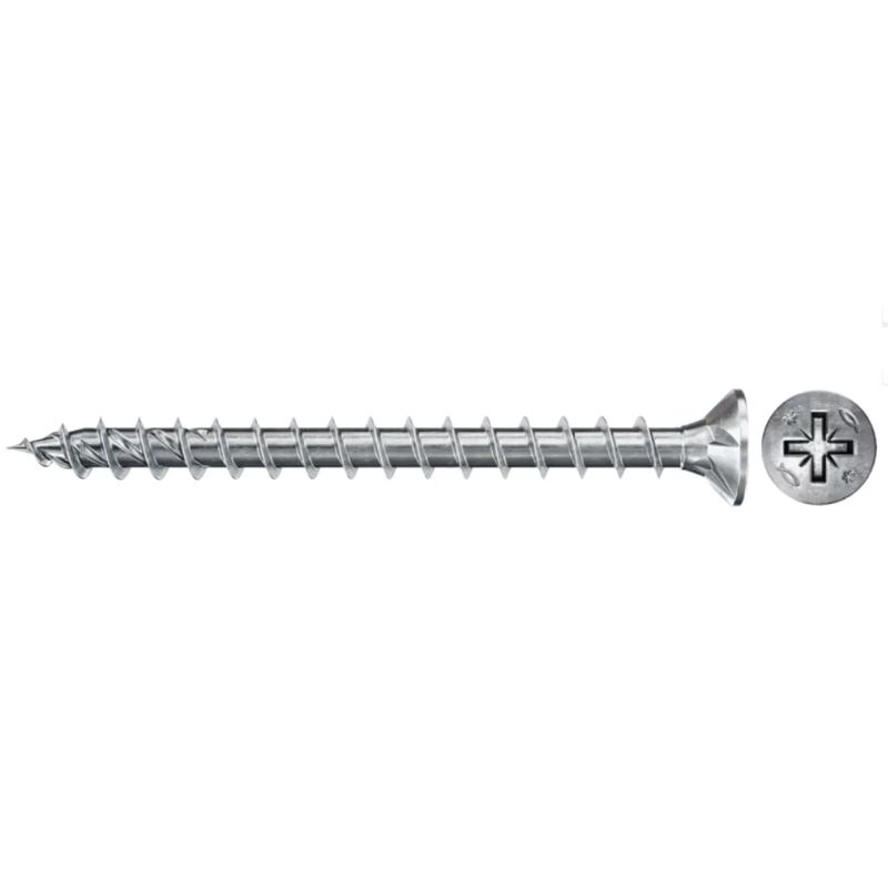 Kaste Kokskrūves PZ2 4,0X40 balti cinkotas, 100 gab.