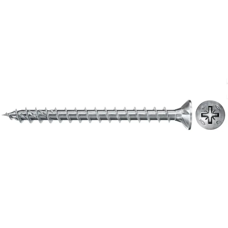 Kaste Kokskrūves PZ2 4,0X40 balti cinkotas, 100 gab.