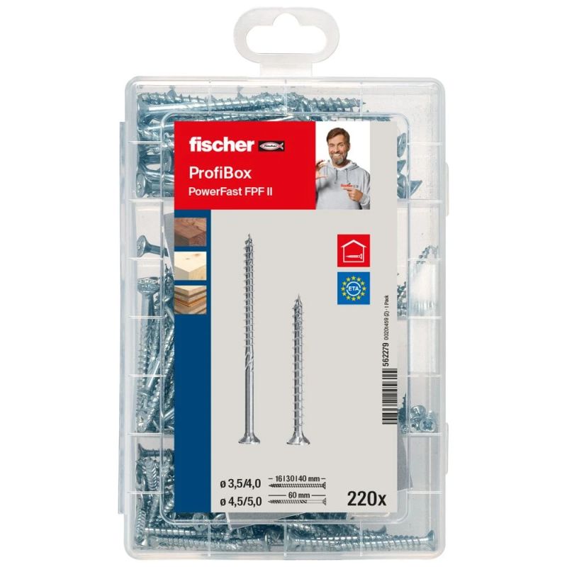 Kokskrūvju komplekts PROFI-BOX PZ, 220 gab.