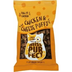 Boxby Лакомство Miss Purfect для кошек - Chicken&Cheese 100г, подушечки со вкусом курицы и сыра и с таурином.