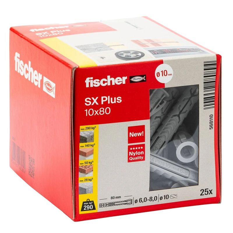 fischer Expansion plug SX Plus 10x80 mm, 25 pcs.