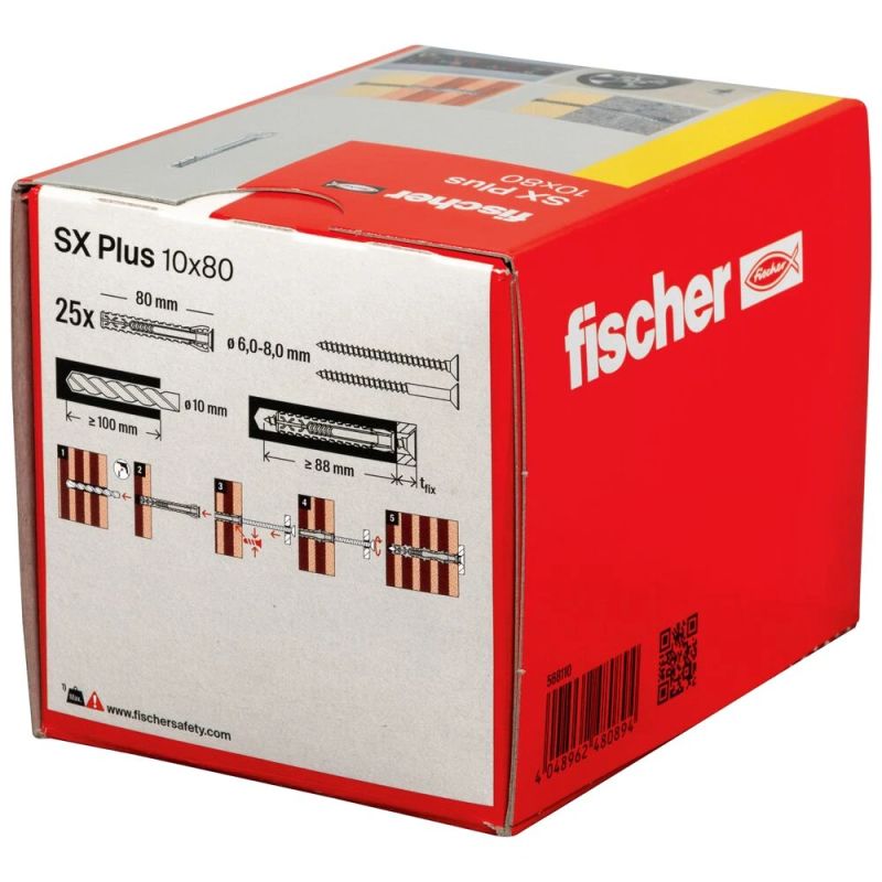 fischer Expansion plug SX Plus 10x80 mm, 25 pcs.