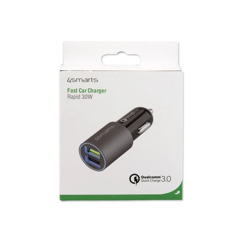 Car Charger Rapid 30W with Quick Charge, matt grey