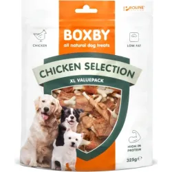 Boxby Chicken Selection Mix 325g - Papildbarība pieaugušiem suņiem ,no 3 mēn.vecumā, - vistas gardumu izlase