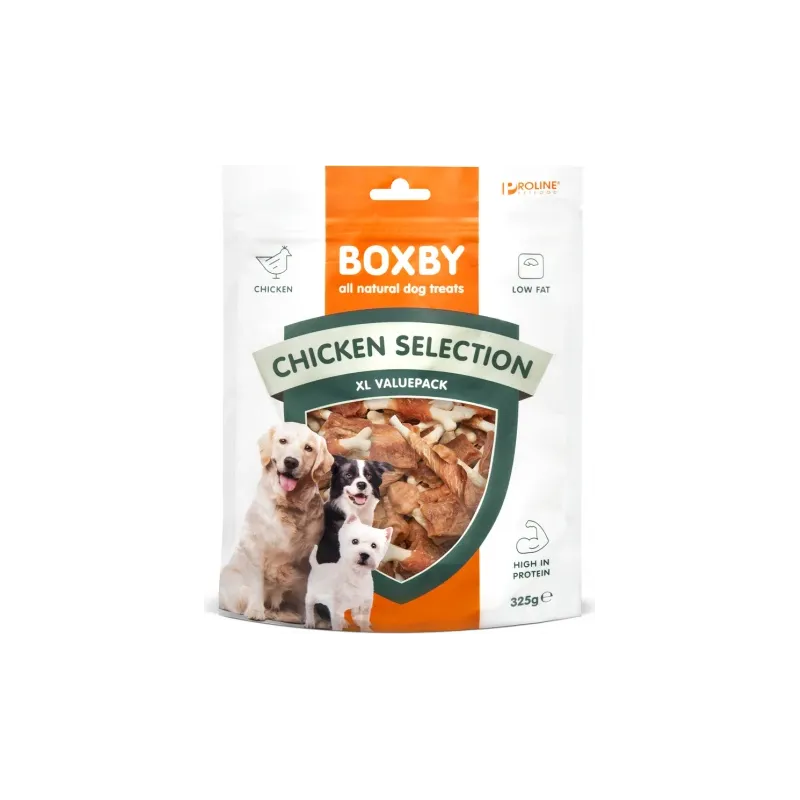 Boxby Chicken Selection Mix 325g - Лакомства с курицей для взрослых собак ,с 3-месячного возраста,