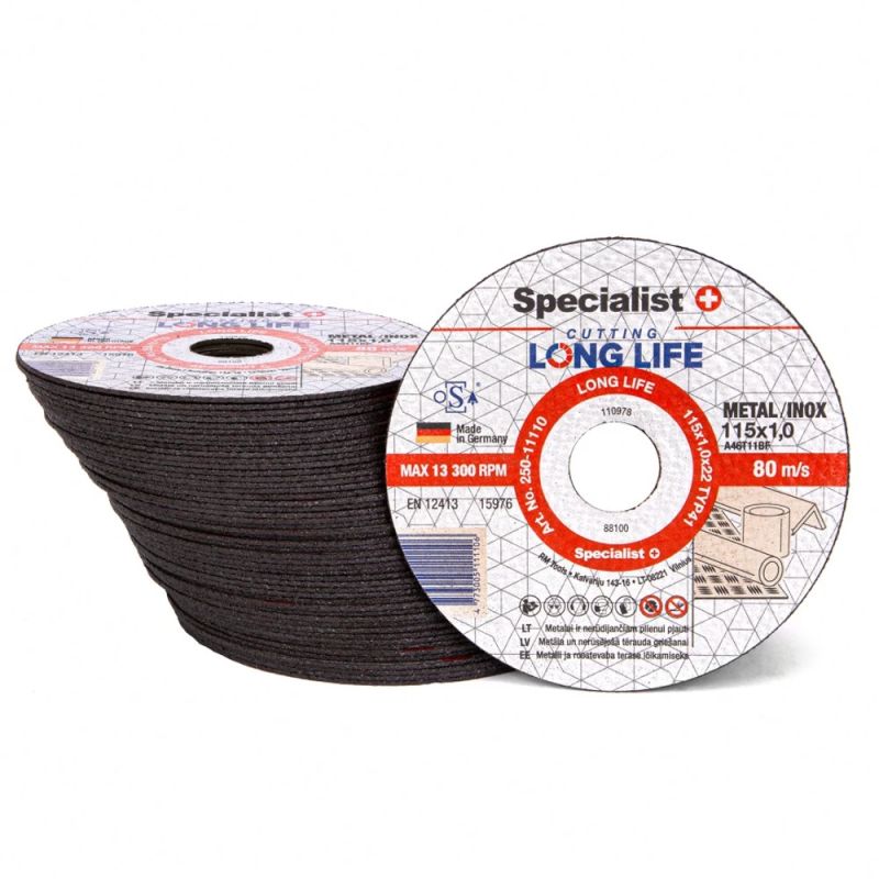 SPECIALIST+ metāla griešanas disks LONG LIFE, 115 x 1 x 22 mm
