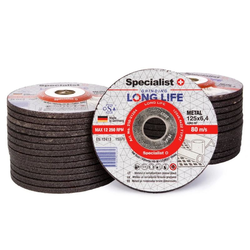 SPECIALIST+ slīpēšanas disks LONG LIFE, 125 x 6.4 x 22 mm