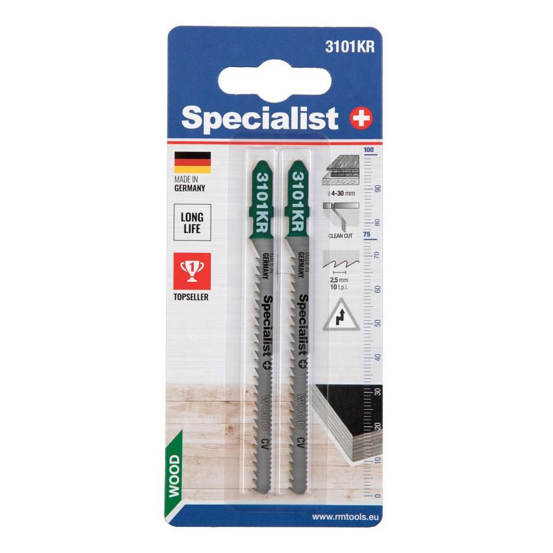 SPECIALIST+ divpusējs figūrzāģis 3101KR, 2 gab.