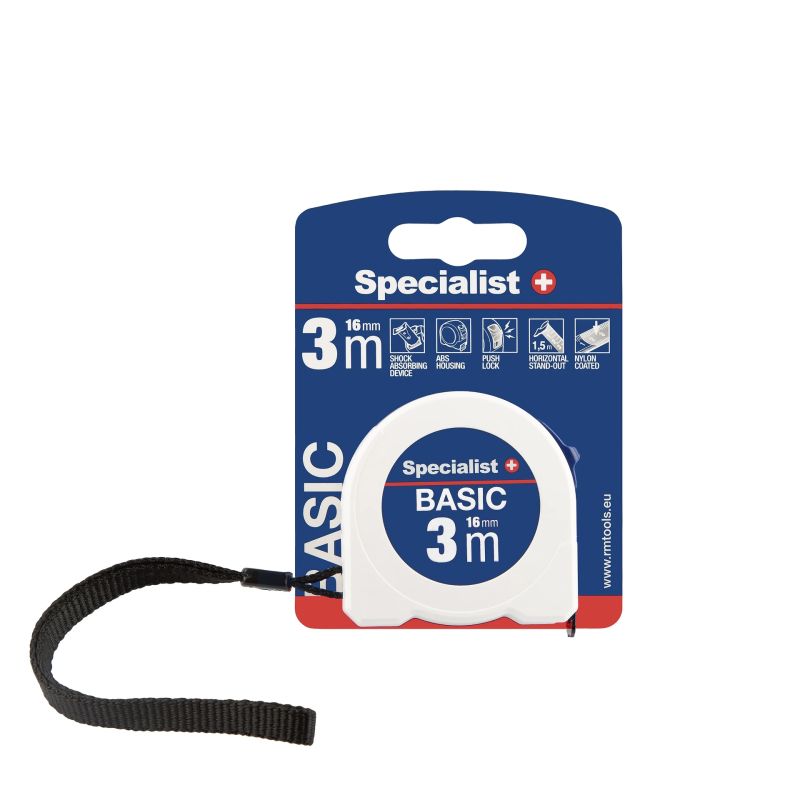 SPECIALIST+ mērlente BASIC 3 m, 16 mm