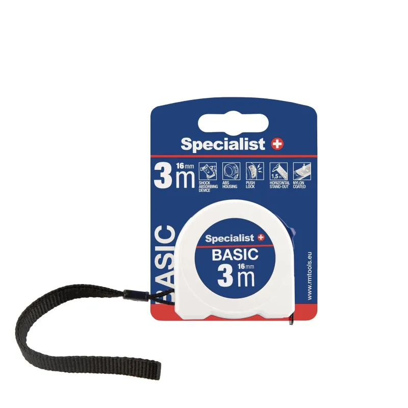 SPECIALIST+ mērlente BASIC 3 m, 16 mm