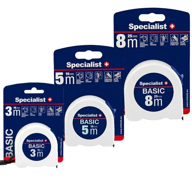 SPECIALIST+ mērlente BASIC 3 m, 16 mm
