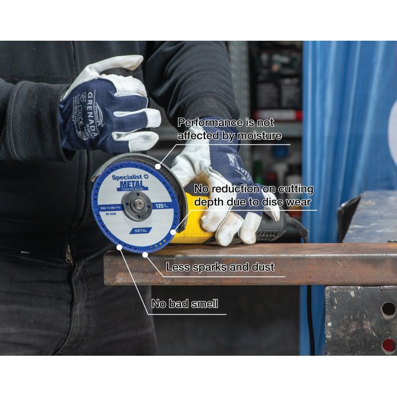 SPECIALIST+ dimanta gr. disks metālam, 125 x 1.4 x 22.23 mm