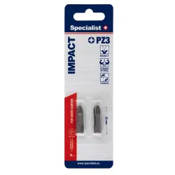 SPECIALIST+ screwdriver bit MERLIN, PZ3, 2 pcs