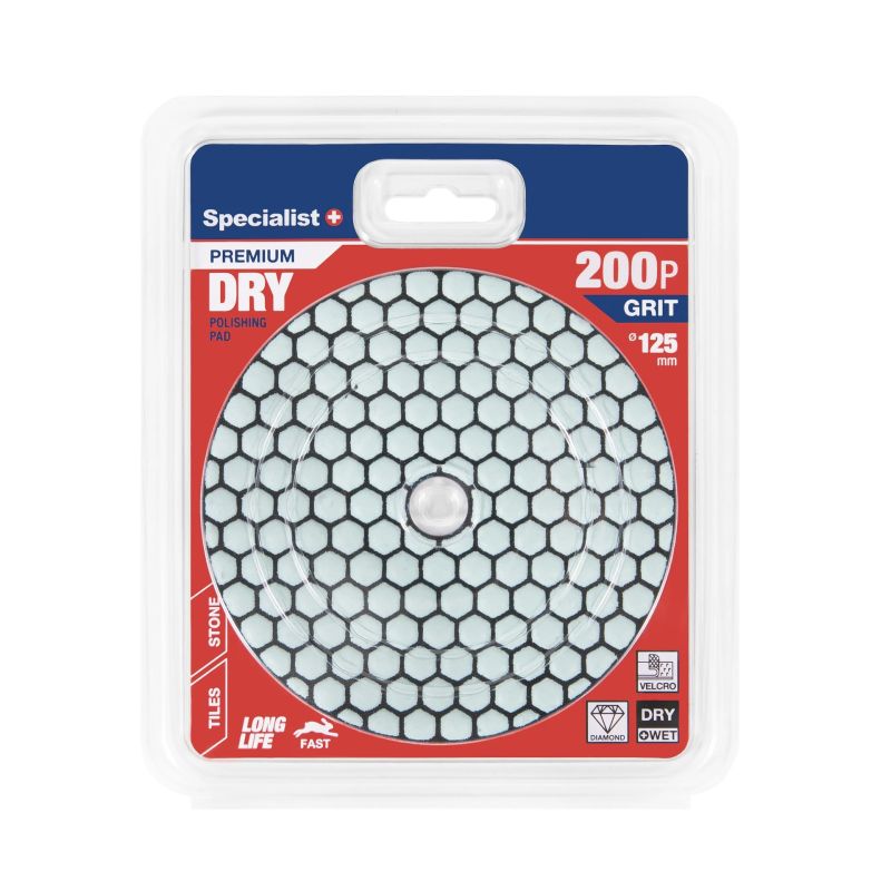 SPECIALIST+ diamond polishing pad, universal, 125 mm, 200P