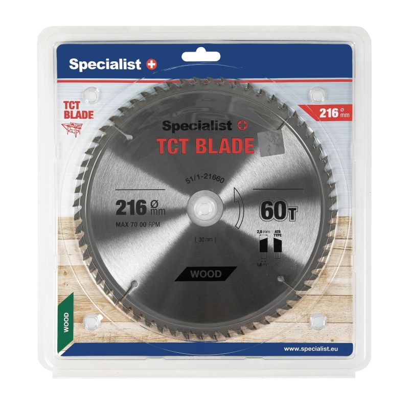 SPECIALIST+ TCT blade, 216x60Tx30-20 mm