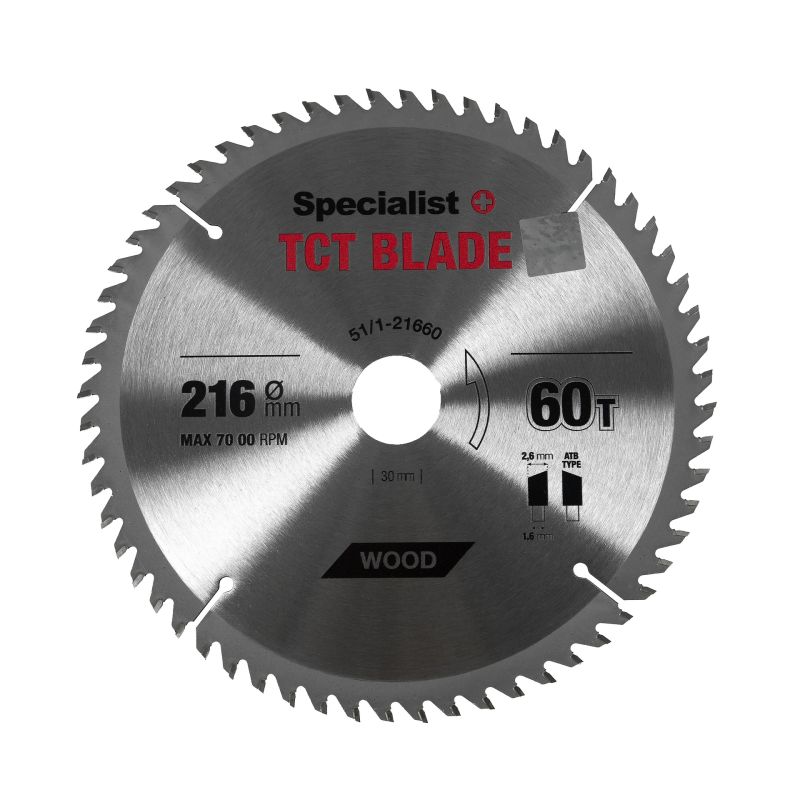 SPECIALIST+ TCT blade, 216x60Tx30-20 mm