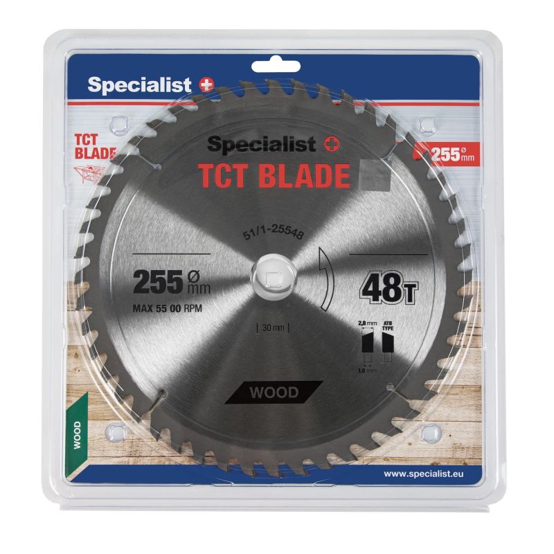 SPECIALIST+ TCT blade, 255x48Tx30-25,4 mm