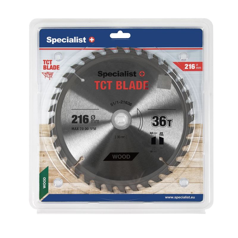 SPECIALIST+ TCT blade, 216x36Tx30-20 mm