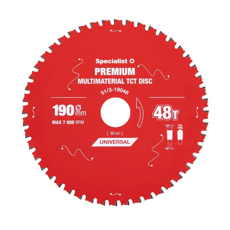 Cutting disc 190x48Tx30mm, Multimaterial PREMIUM, SPECIALIST+