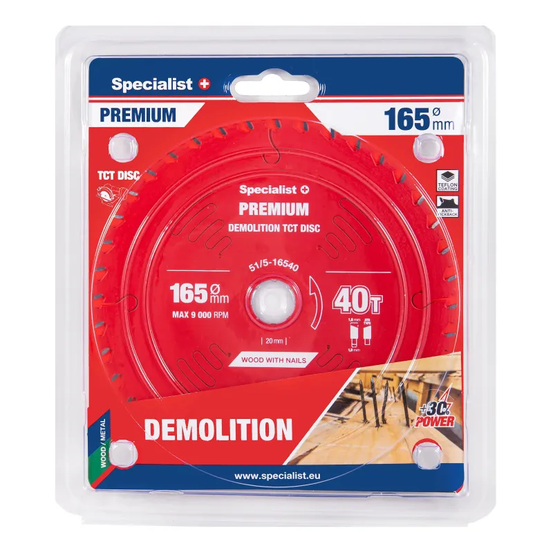 Griešanas disks 165x40Tx20mm, Demolition PREMIUM, SPECIALIST+