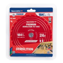 Griešanas disks 184x24Tx20-16mm, Demolition PREMIUM, SPECIALIST+