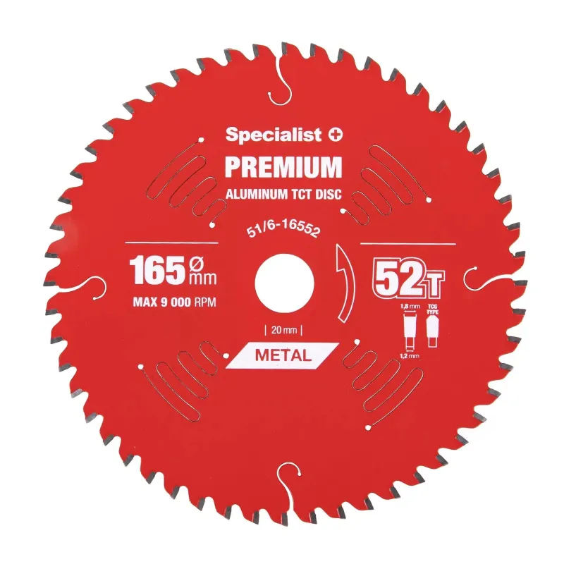 Griešanas disks 165x52Tx20mm, Aluminium PREMIUM, SPECIALIST+