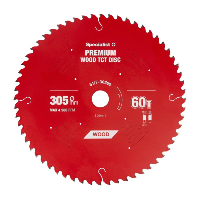 Cutting disc 305x60Tx30mm, Wood PREMIUM, SPECIALIST+