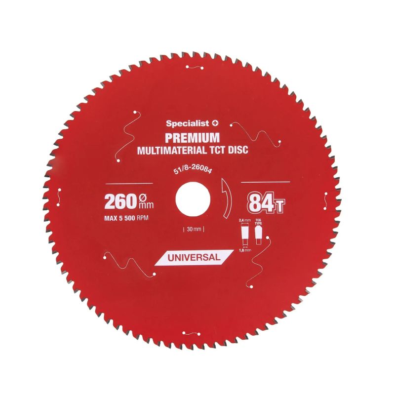 Cutting disc 260x84Tx30mm, Multimaterial PREMIUM, SPECIALIST+