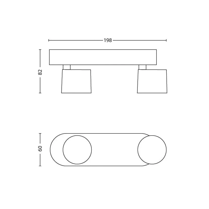 Lampa pārvietojams Philips Star 915004146101, LED, 2700 °K, 2 x 4.5 W