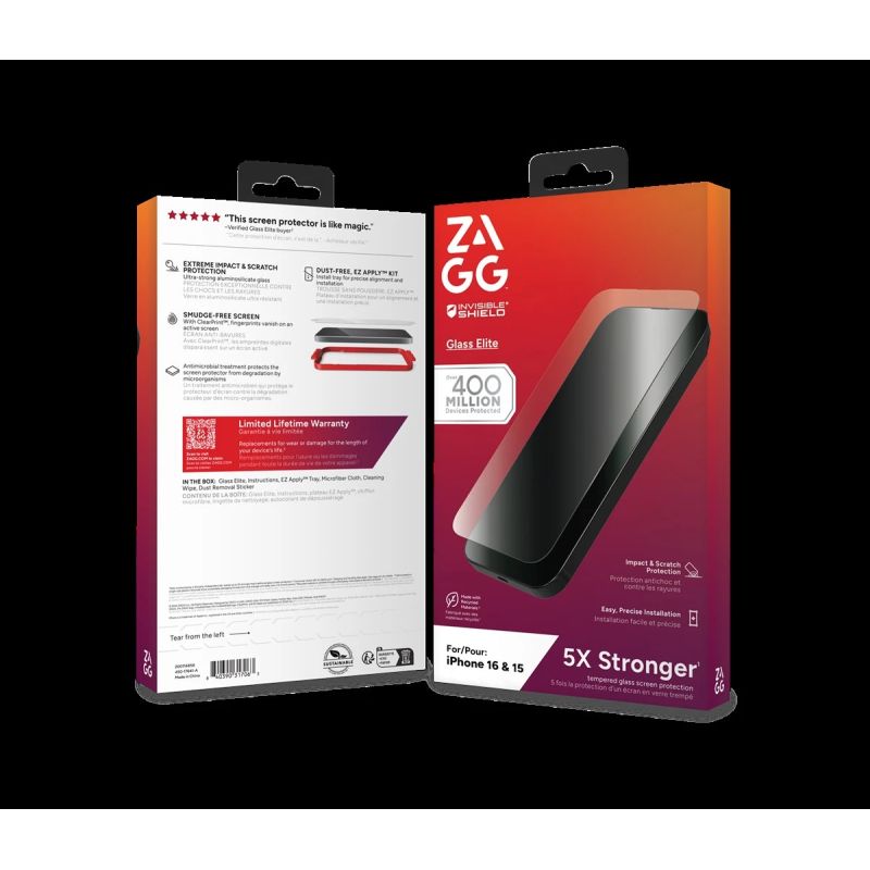 ZAGG Protection Bundle for iPhone 16: Case with MagSafe and Screen Protector