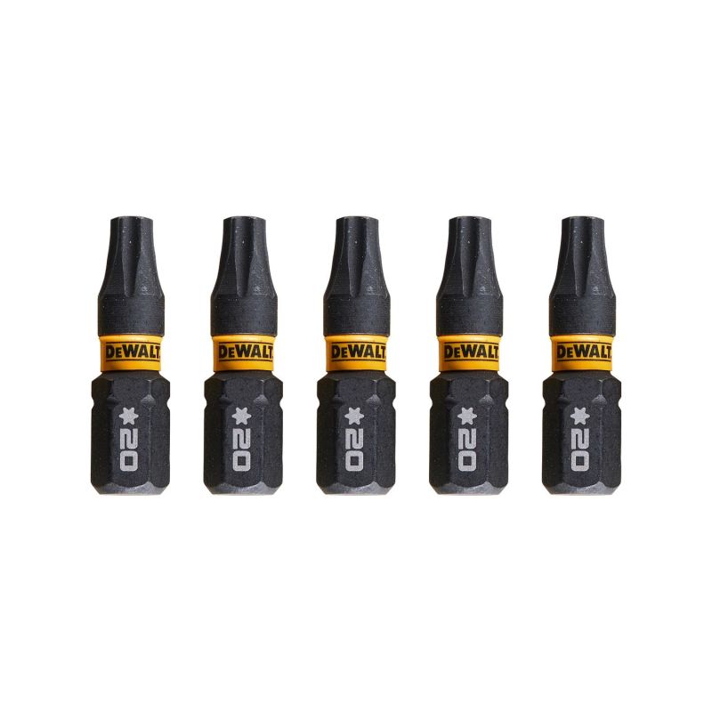 FLEXTORQ Screwdriver Bits T20 25 mm, DeWALT, 5 pcs