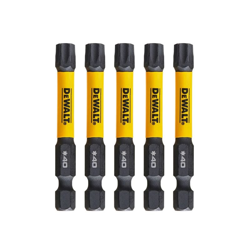 FLEXTORQ T40 screwdriving bits 57 mm, DeWALT, 5 pcs