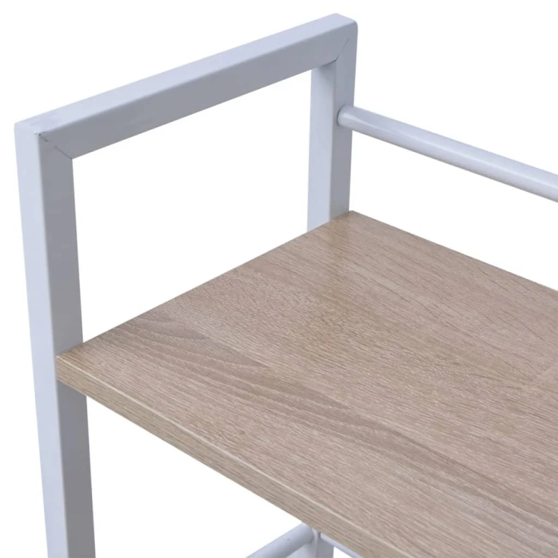 vidaXL galds ar 4 plauktiem, ozolkoka krāsā