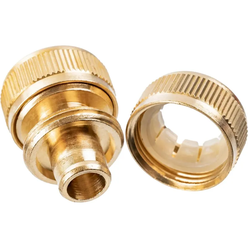 Brass 1-2'' hose coupler.