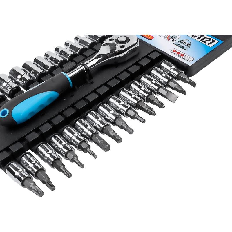 Socket Set with Ratchet 1-4, Richmann, 27 pcs.