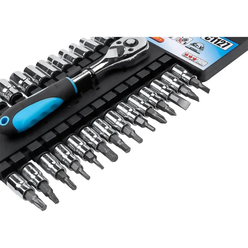 Socket Set with Ratchet 1-4, Richmann, 27 pcs.