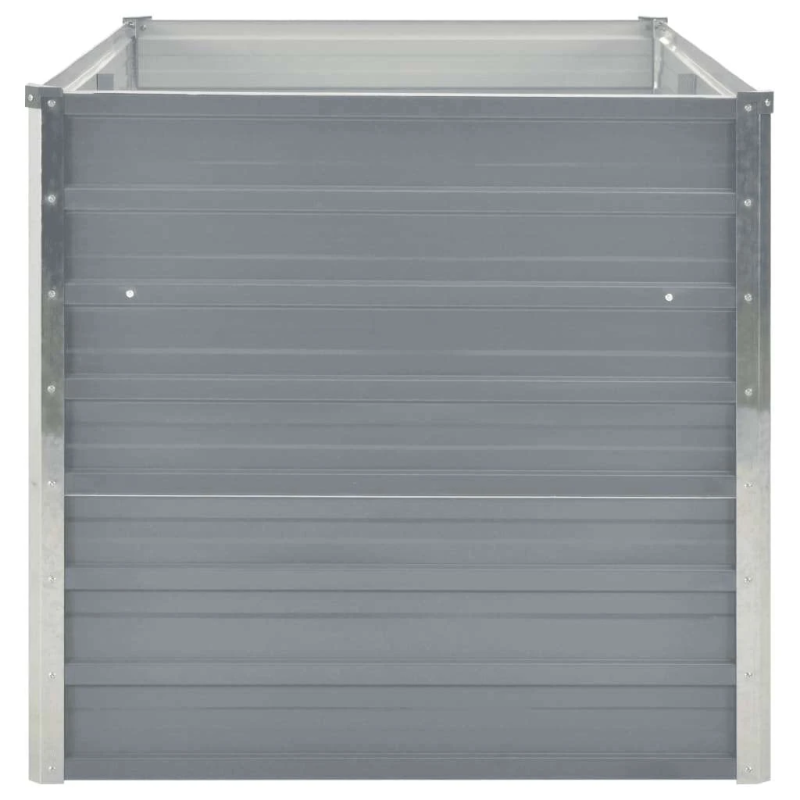 vidaXL puķu kaste, 160x80x77 cm, pelēks, cinkots tērauds