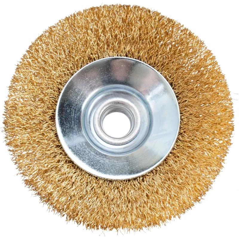Bevel brush - crimped wire 100mm