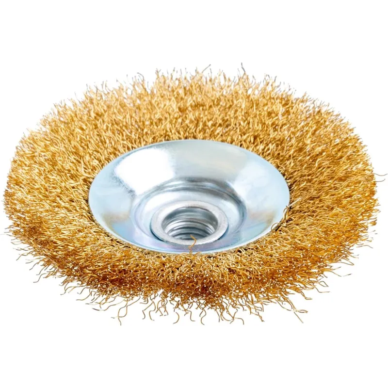 Bevel brush - crimped wire 100mm