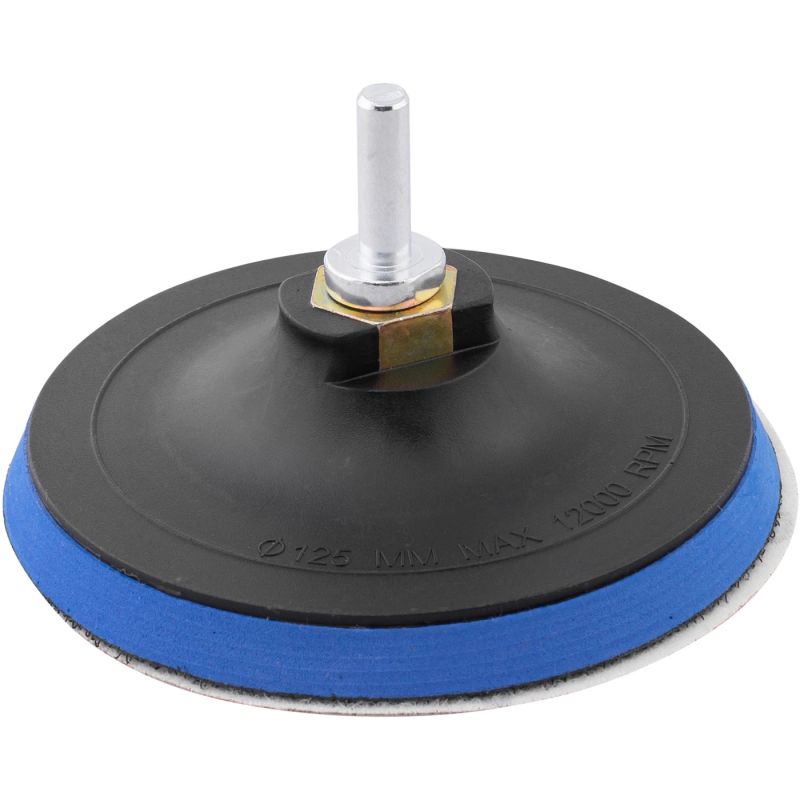 Abrasive disk with velcro, 125 mm,with 8 mm adapter