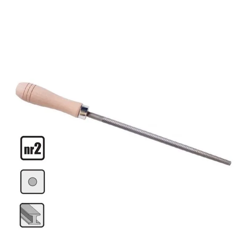 Atslēdznieka vīle, apaļa, 200mm.