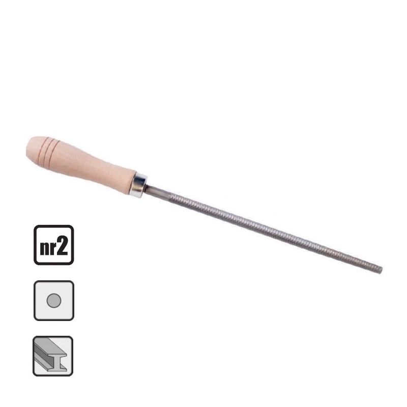 Atslēdznieka vīle, apaļa, 250mm.