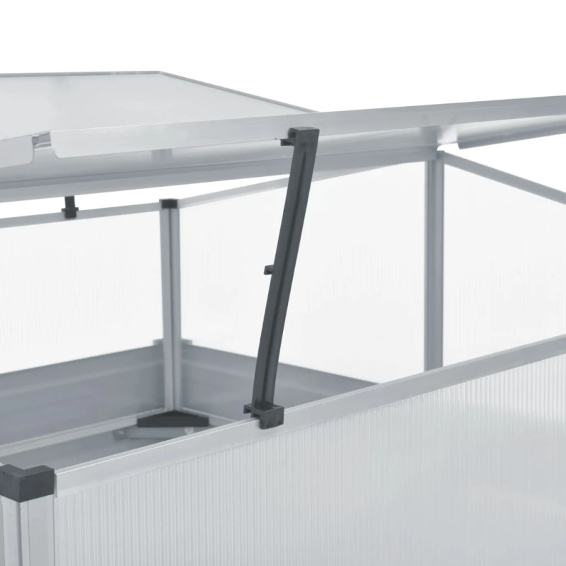 vidaXL siltumnīca, 100x100x85 cm, pelēks cinkots tērauds