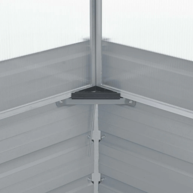 vidaXL siltumnīca, 100x100x85 cm, pelēks cinkots tērauds