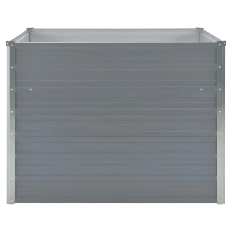 vidaXL puķu kaste, 100x100x77 cm, pelēka, cinkots tērauds