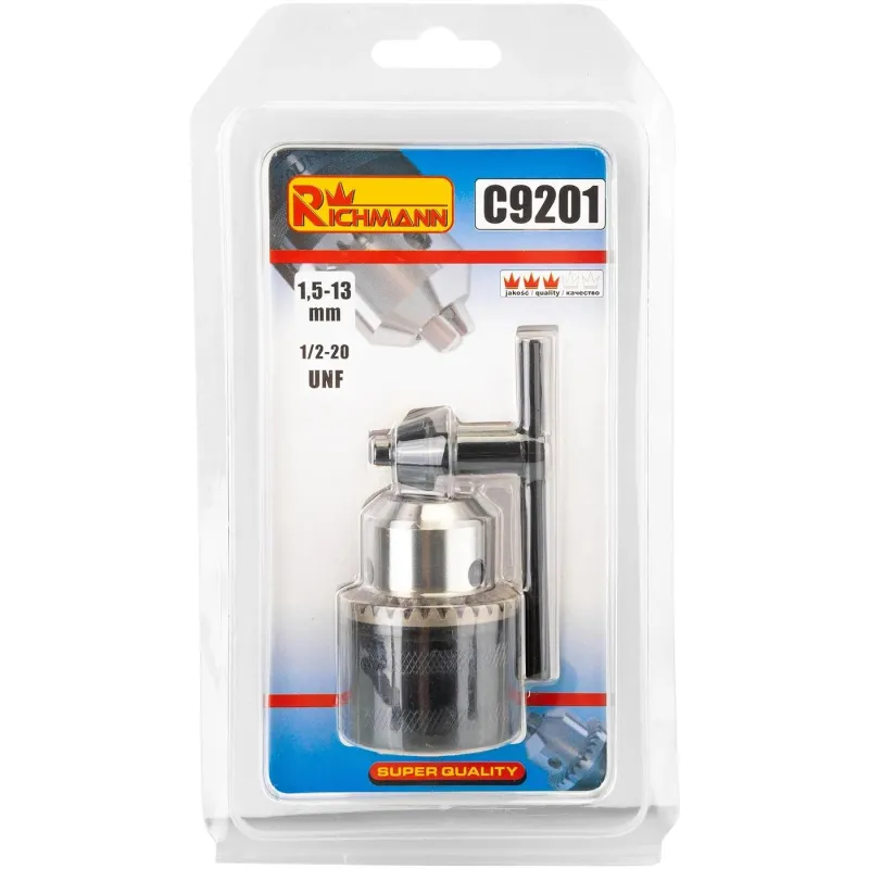 Drill chuck with key thread mount 1-2-20
