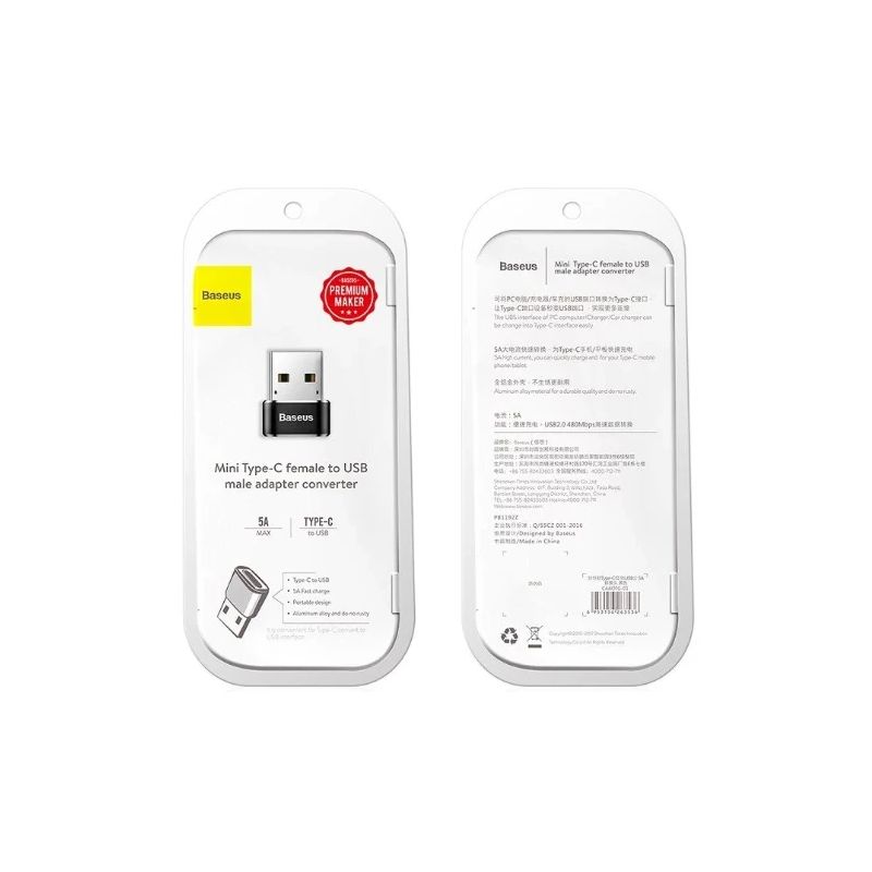 Baseus adapter from USB Type-C to USB Black