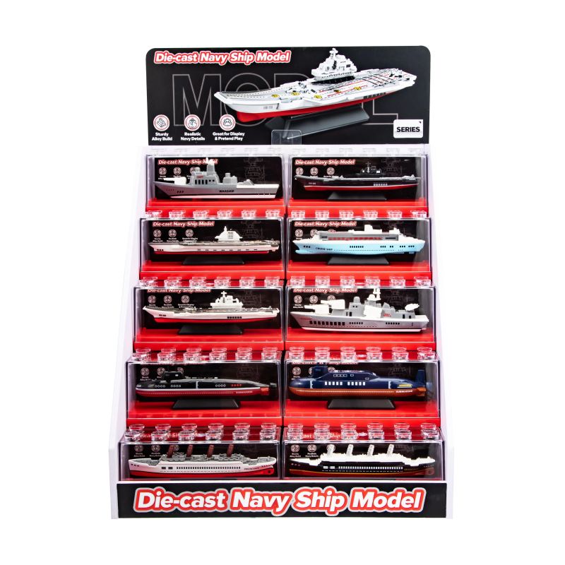 Metāla kara flotes kuģa modelis, 13,5 cm