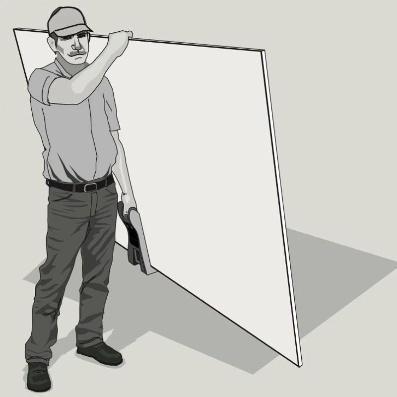 Ergonoomiline kipsplaatide kandur