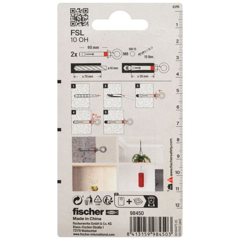 Fischer enkurs ar O veida āķi FSL 10 OH 2gab.